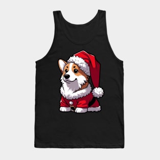 Cute Anime Christmas Corgi Tank Top